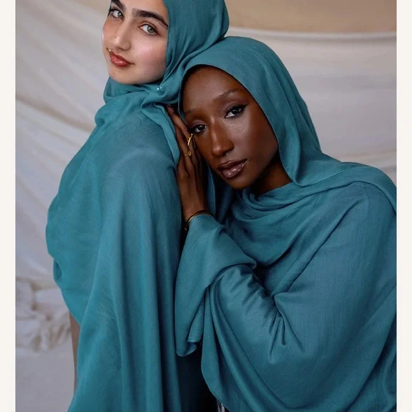 VELA Scarves - Meadow Teal - Standard Size - Picture 2 of 4